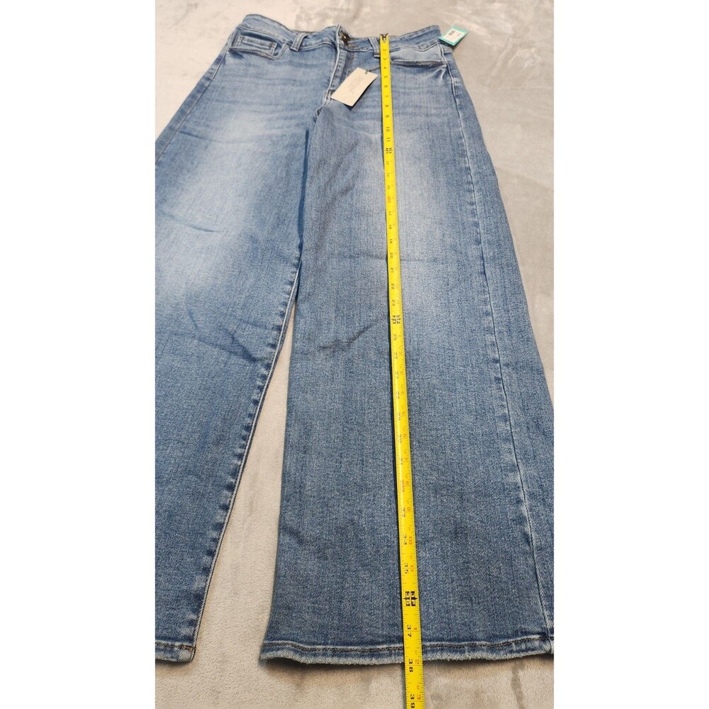 Just USA Womens Indigo Blue 30/10 Palmers Slim Double Button Wide Leg Jeans NWT - Picture 9 of 15
